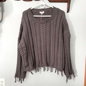 NWT charcoal knit sweater